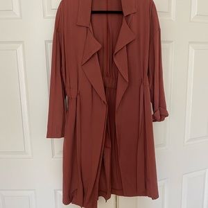 Astr burnt Orange lightweight long jacket